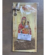 Original Jerusalem Cross Earth Olive Leaf Holyland Israel Gift Holy Land - $10.40 CAD