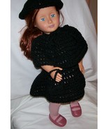 American Girl 4 Piece Outfit, Handmade, Crochet, Poncho, Skirt, Hat, Purse - £19.93 GBP