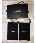 Chanel shoe box and dust bags for platform sandals empty black - $487.57 MXN