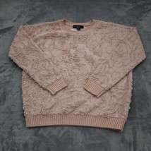 Forever 21 Sweater Womens M Pink Long Sleeve Round Neck Knitted Cardigan - £20.65 GBP
