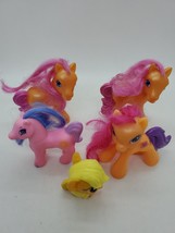 HASBRO MY LITTLE PONY MIXED LOT OF 4 PONIES plus squishy applejack - £8.92 GBP