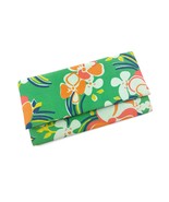 Vtg Green Floral Kimono Fabric Clutch - 50s/60s Retro Vibe Purse Japanes... - $64.55