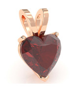 Lab-Created Ruby Heart Solitaire Pendant In 14k Rose Gold - $270.99 CAD
