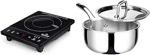 Portable Induction Cooktop, 1800W 8500St E210C2 &amp; Whole-Clad Tri-Ply Sta... - $229.99