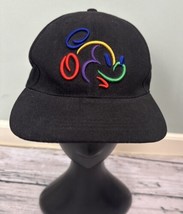 Walt Disney World Black Embroidered Mickey Mouse Cotton Adjustable Cap Hat VTG - £23.45 GBP