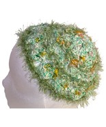 Greeny Beanie: Fuzzy Crochet Beanie Hat - $15.00