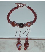  	 FABULOUS CARNELIAN AND COPPER GEMSTONE BRACELET SET - $1,142.07 MXN