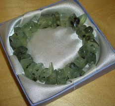 GORGEOUS GENUINE GREEN GARNET GEM BRACELET - £7.97 GBP