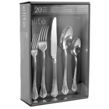 Gibson Elite Flare 20 Piece Stainless Steel Flatware Tableware Utensil Set with - £61.81 GBP