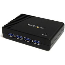 StarTech.com 4-Port USB 3.0 SuperSpeed Hub with Power Adapter 5Gbps - Portable M - £50.73 GBP