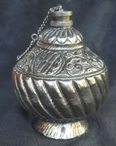 John Richards Collection Hand Made Metal Flask/Bottle Made In India 6&quot; Tall - £71.93 GBP