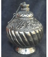 John Richards Collection Hand Made Metal Flask/Bottle Made In India 6&quot; Tall - £70.76 GBP