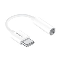 Huawei USB-C to 3.5 mm Earphone Jack Adapter, CM20, white  - $12.00