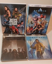 Aquaman + Justice League Steelbooks (4K+Blu-ray) Custom Slipcovers-NEW-Free S&amp;H - £87.20 GBP