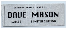 Dave Mason Konzert Ticket Stumpf April 9 Phoenix Arizona - £35.71 GBP