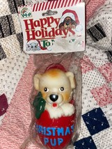 Happy Holidays Christmas Dog Squeaky Toys Pup Sealed 60s Mcm Retro Rare Sale - £7.43 GBP