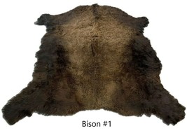 Real Buffalo Hide Rugs - Avg. Sizes: 96 in x 84 in Genuine American Bison Fur - £742.54 GBP