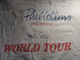 Phil Collins Both Sides Tour &#39;94 World Tour White/Pink Large T-Shirt In ... - $26.69 CAD