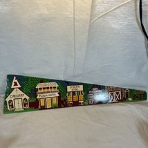 Folk Art Painted Country Scene on a Old Hand Saw Blade General Store Jail Livery - $24.75