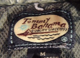 Mens Original Pattern Palm Trees Tommy Bahama Polo Shirt Medium Slight Defects - £12.94 GBP
