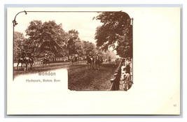 Hyde Park Rotten Row Street View Vignette London England UK UNP UDB Postcard C19 - £4.20 GBP