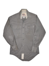 Vintage Flying Cross Shirt Mens 14 S Grey Long Sleeve Button Up Poplin U... - $25.98