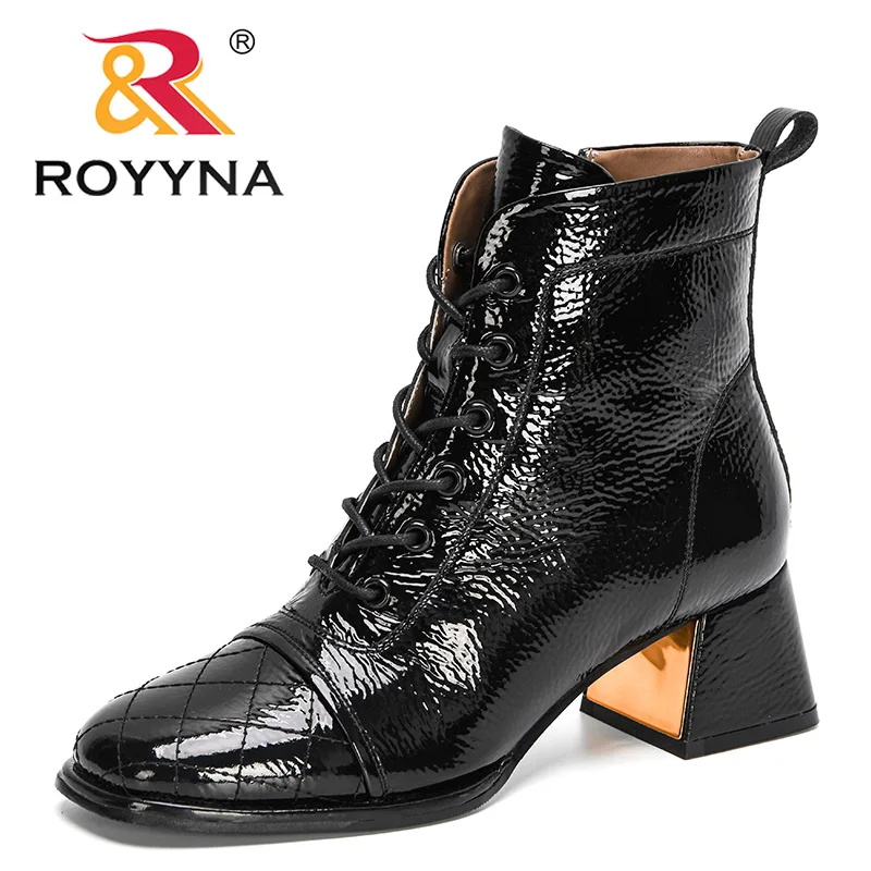 ROYYNA 2024 New Designers High Quality Ankle Boots Women Thick Sools  Up High To - £215.18 GBP
