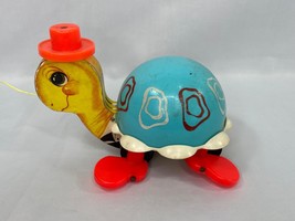 Vintage Fisher Price Turtle Pull Toy 1962 Complete Works - £11.99 GBP