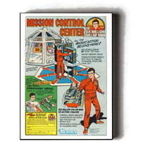 The Six Million Dollar Man 1975 Bionic Mission Control Center Framed Toy Ad - £15.42 GBP