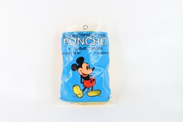 NOS Vtg 80s Disney Mickey Mouse Spell Out Waterproof Rain Poncho Jacket ... - £34.13 GBP
