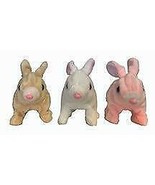 2 ASSORTED COLOR  FUZZY HOPPING WALKING BUNNY WITH SOUND easter rabbit b... - $304.98 MXN
