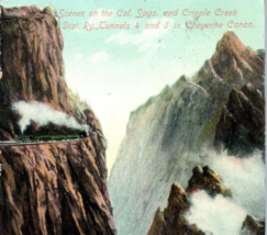 Railroad Colorado Cripple Creek Rocky Mountains Postcard Vintage Locomot... - £11.73 GBP