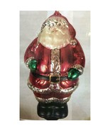 Christmas Santa Ornament Hand Painted Vintage Department 56 Mercury Glas... - £18.04 GBP