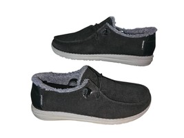 Hey Dude Wendy Corduroy Black Womens Casual Slip-On Sz 7 - $347.71 MXN