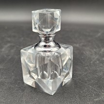 Elegant Tizo Faceted Crystal Diamond Cut Perfume Bottle w/Wand Dauber Be... - £31.28 GBP