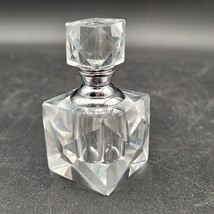 Elegant Tizo Faceted Crystal Diamond Cut Perfume Bottle w/Wand Dauber Beautiful - £29.75 GBP