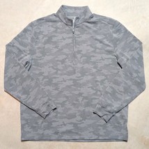 Johnnie-O Gray Camo Performance Golf 1/4 Zip Pullover - Men’s Size Large - £27.61 GBP