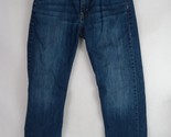 Levi&#39;s 514 Dark Wash Distressed Whiskered Straight Leg Jeans Boy&#39;s 16R 2... - £12.96 GBP