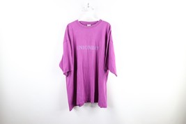 Vtg 90s Unionbay Mens 2XL Distressed Spell Out Short Sleeve T-Shirt Purple USA - £29.72 GBP