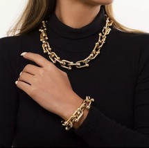 Gargantilla de cadena gruesa para mujer, Collar gótico de resina acrílica Steamp - £15.73 GBP