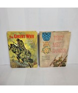  2 Vintage Whitman Books Real Life Stories They Met Danger The Great War - £13.88 GBP