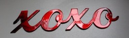 XOXO  Metal Wall Decor Accents Red  10 1/2&quot; wide by 2 3/4&quot; tall - £12.90 GBP