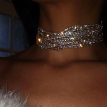 Stonefans Fashion Multilayer Rhinestone Choker Necklace Wholesale Festival Gift  - £33.26 GBP