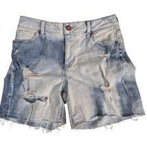High Rise Faded Bleached Distressed Cut Off Denim Shorts Sz 6 - $23.71
