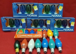 Vintage Lot Noma 5 Packs  Plus Loose Bulbs C-9 1/4 Multicolor Replacement Lights - $29.87