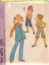 McCALL&#39;S PATTERN 2916 GIRL&#39;S VEST 2 LENGTHS, PANTS AND KNICKERS IN SIZE 2 - £2.33 GBP