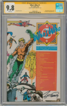 CGC SS 9.8 DC Comics Who&#39;s Who #1 SIGNED George Perez Cover Art Aquaman Atom - £237.10 GBP