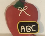 Vintage ABC Teacher’s Apple Holiday Ornament Christmas Decoration XM1 - $6.92