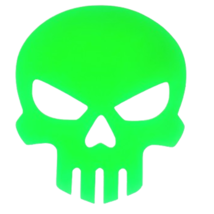 Piktrik Neon Skull Paddle Skin – Electric Lime Blaze (Neon Green) Pickle... - €8,54 EUR