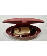 Vintage Singer Buttonholer Pink Clamshell Case With Attachments Made in ... - $29.69